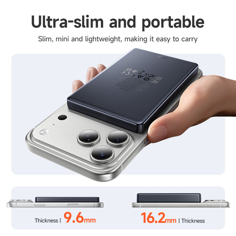 Hoco DB98A 10000mAh Thin Storm PD20W magnetic power bark (MagSafe Compatible) - Black