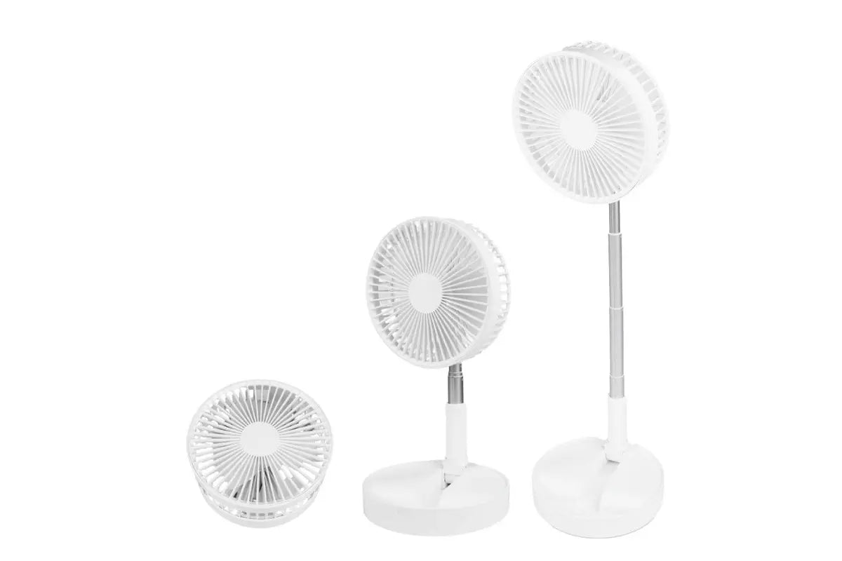 New Folding Telescopic 4.5W Portable Height/Tilt Adjustable Rechargeable Cordless Fan