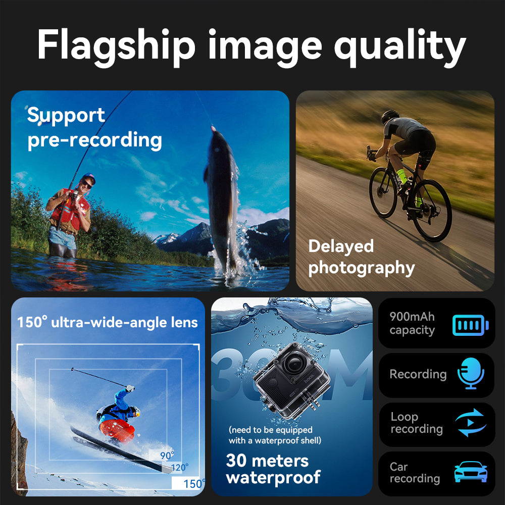 Hoco DV100 1080p Wi-Fi Sports Action Camera - Black