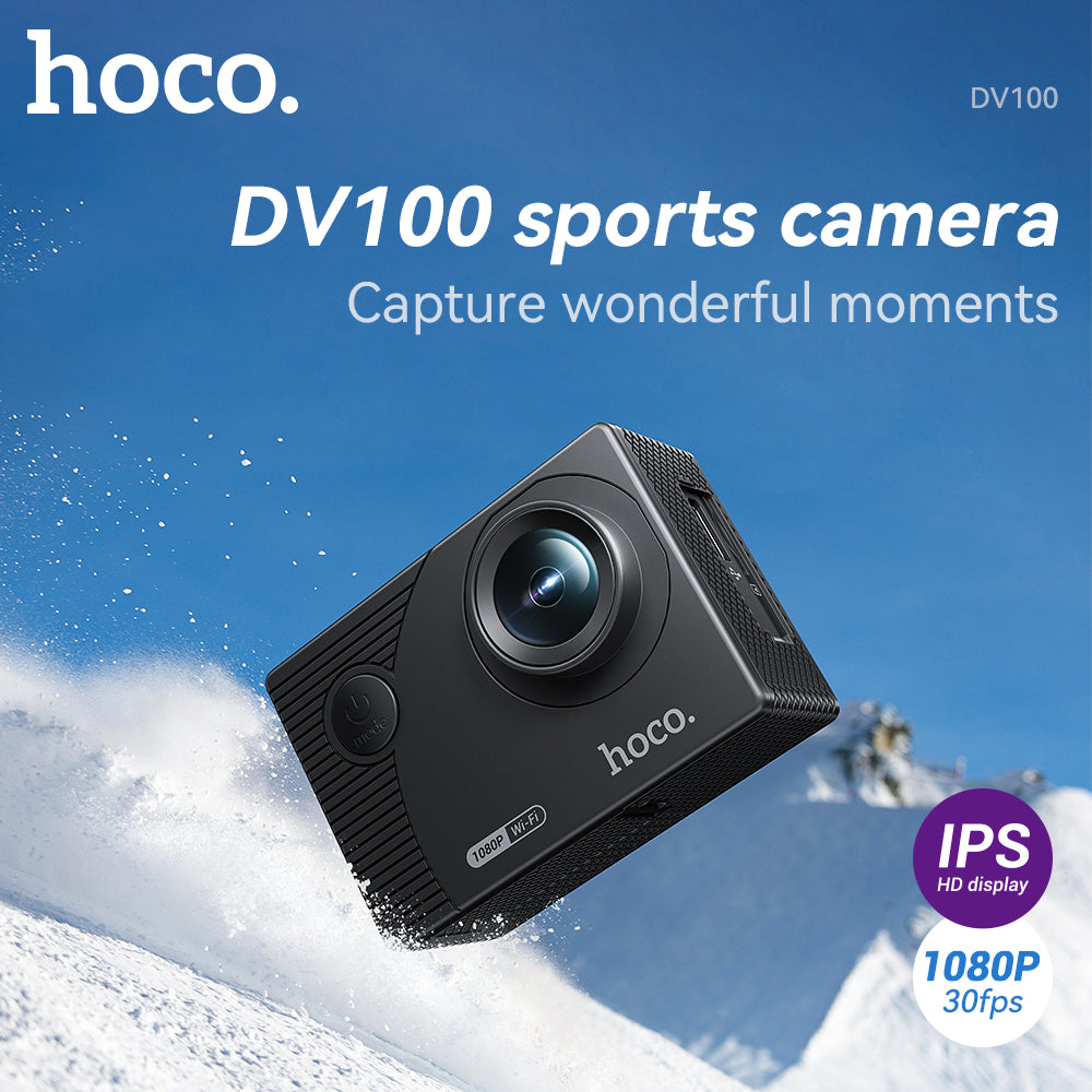 Hoco DV100 1080p Wi-Fi Sports Action Camera - Black