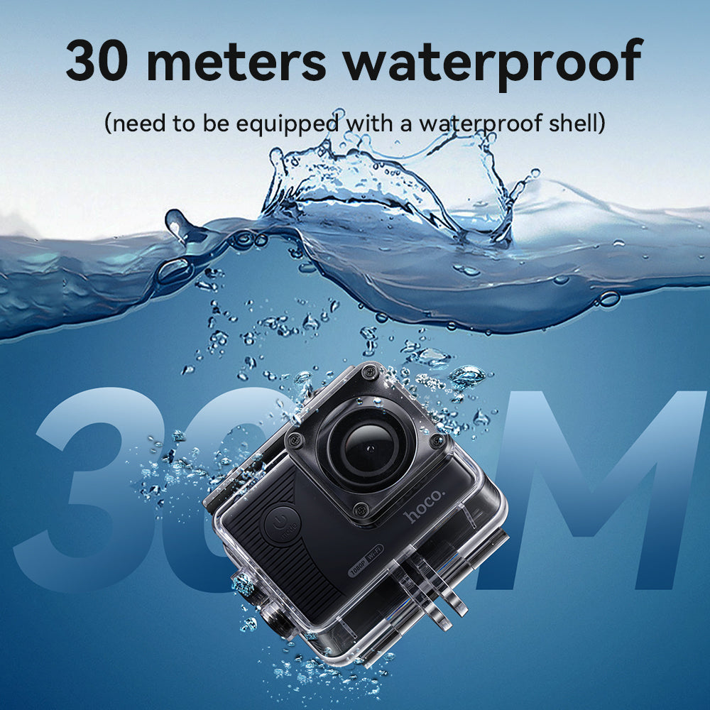 Hoco DV100 1080p Wi-Fi Sports Action Camera - Black