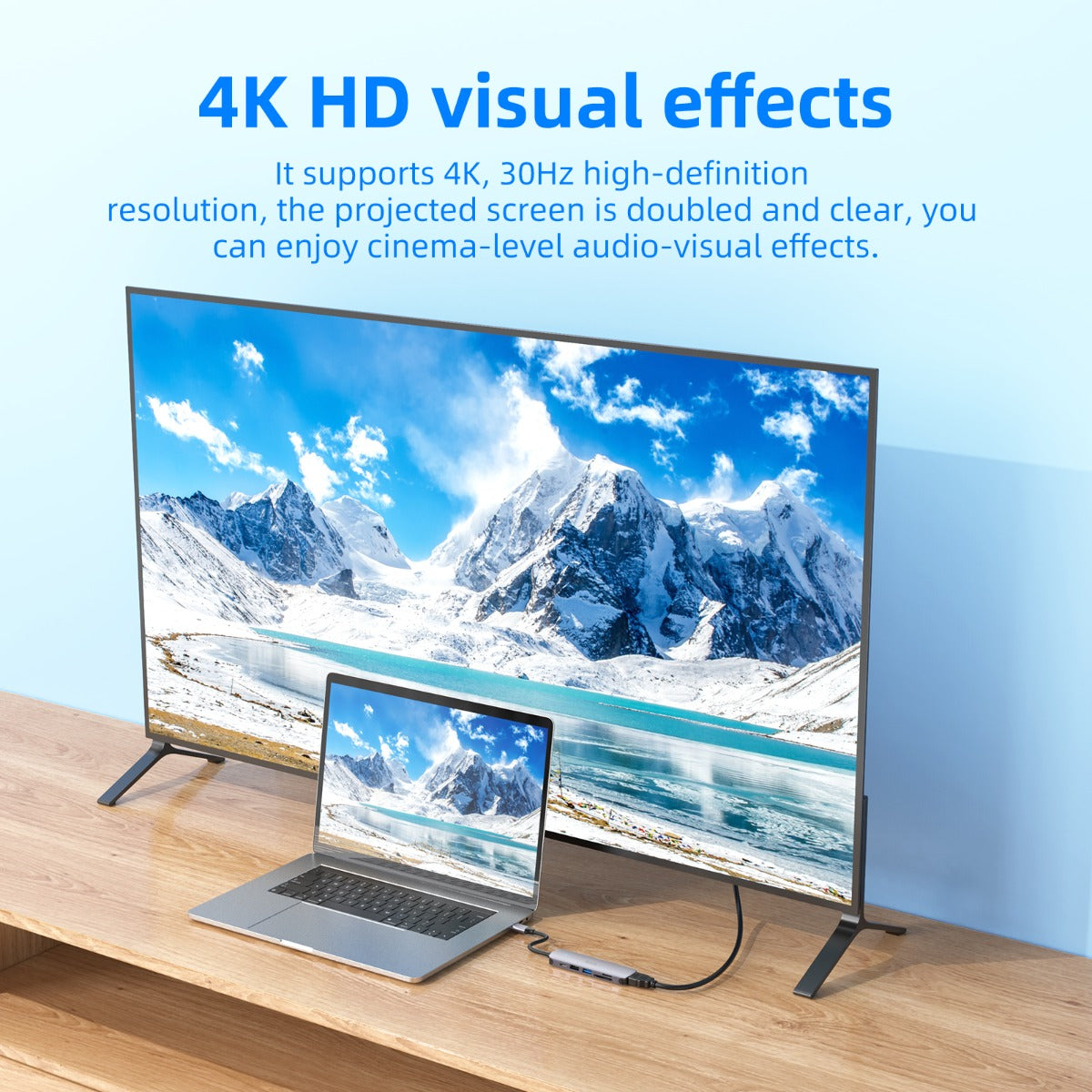 Hoco HB28 6-in-1 USB-C Hub with 4K HDMI, PD, USB, SD & TF