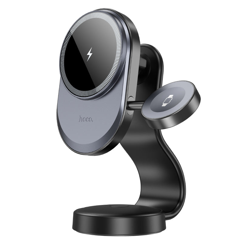 Hoco HW28 15W Wireless Charging Car Console Phone & Watch Holder