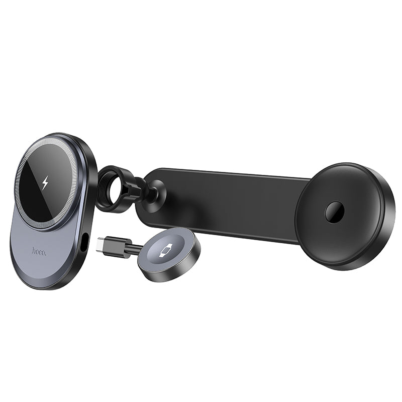 Hoco HW28 15W Wireless Charging Car Console Phone & Watch Holder