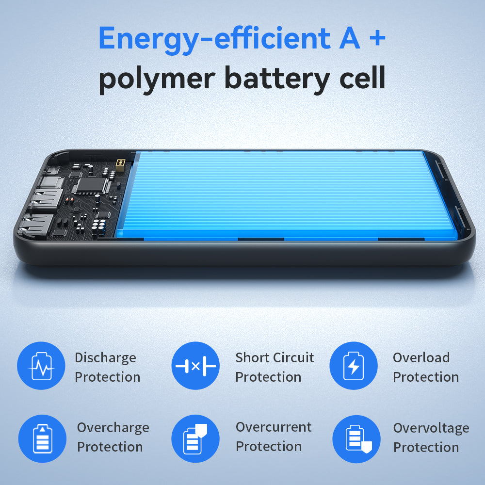 Hoco J123C 60000mAh 22.5W PD20W Power Bank with Display - Black