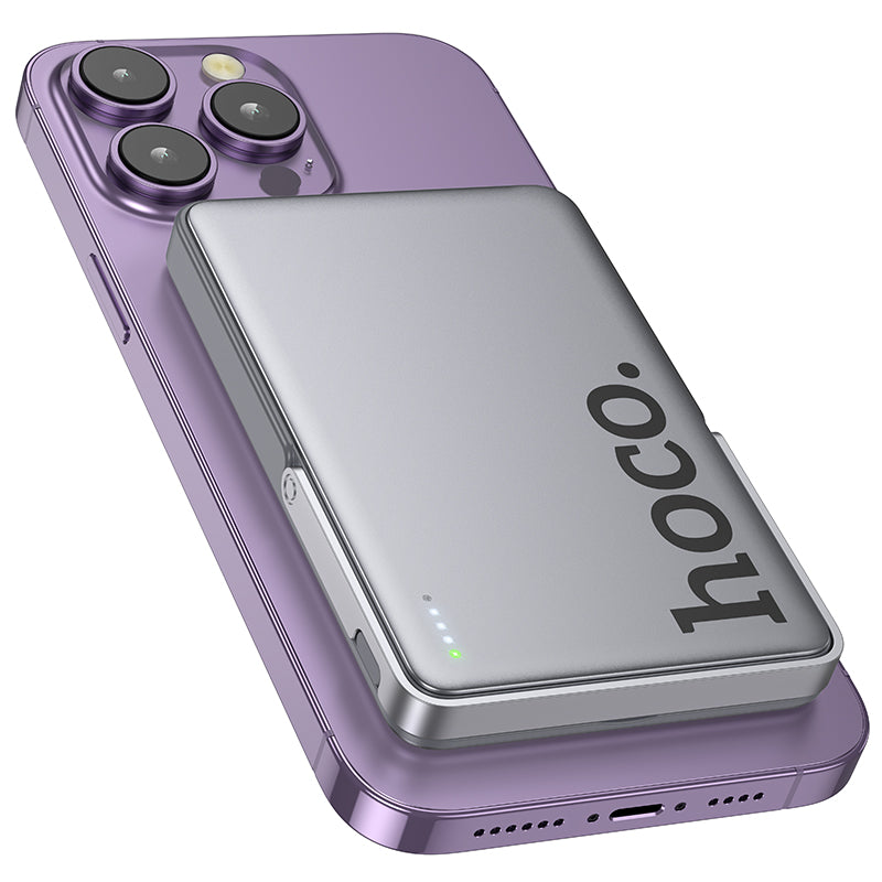 Hoco Q36 5000mAh PD20W Magnetic Power Bank - Metal Grey