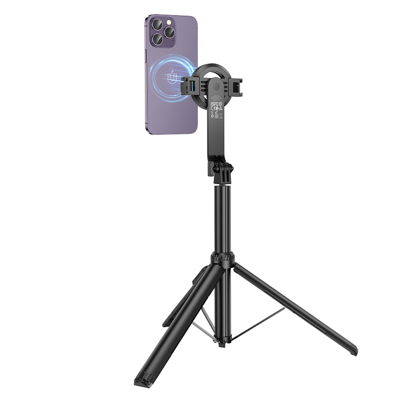Hoco K25 1.5m Magnetic Aluminium Live Streaming Tripod - Black