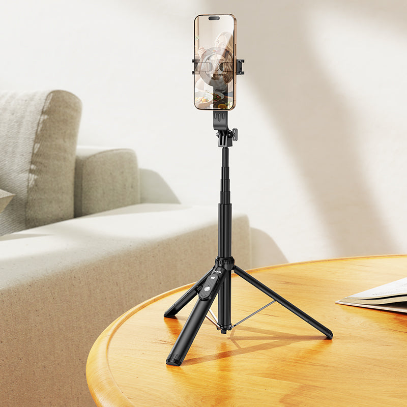 Hoco K25 1.5m Magnetic Aluminium Live Streaming Tripod - Black