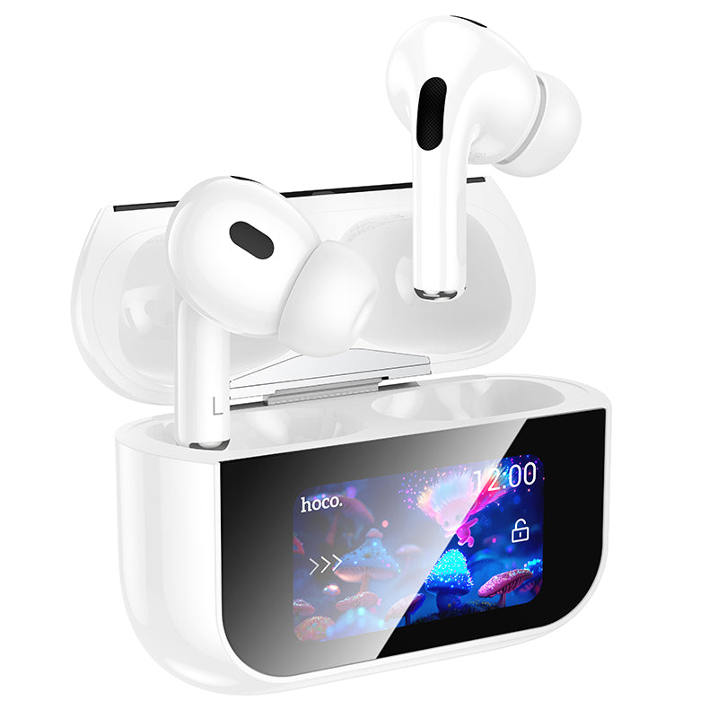 Hoco EW79 ANC True Wireless Earbuds with Smart Touch Display - White
