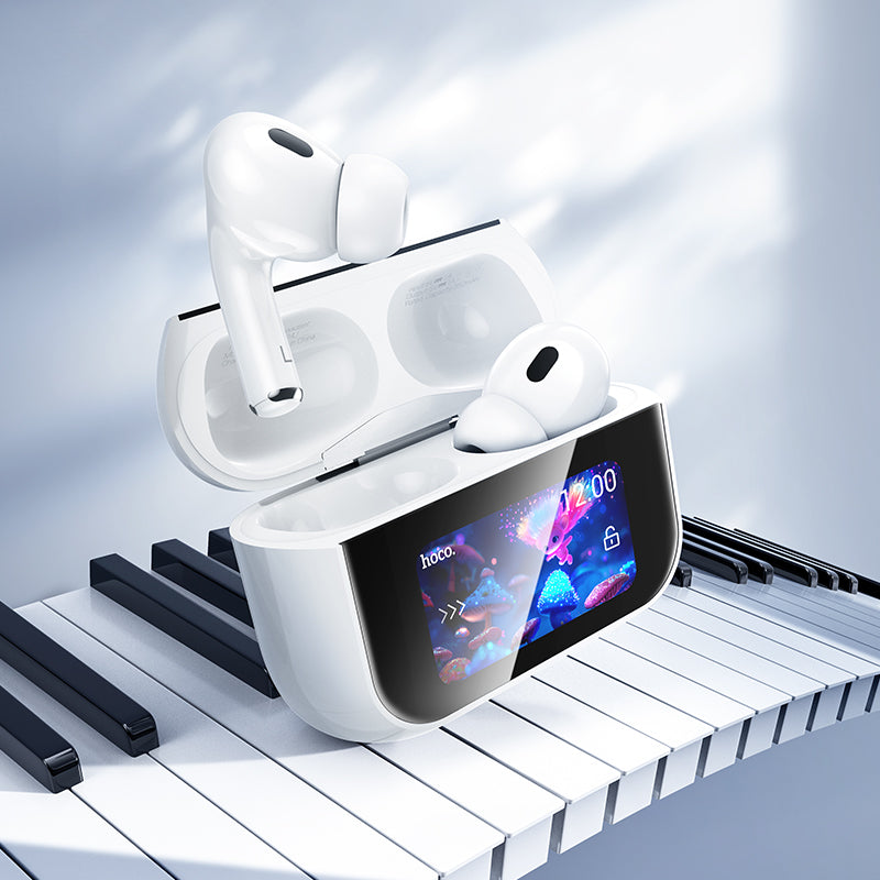 Hoco EW79 ANC True Wireless Earbuds with Smart Touch Display - White