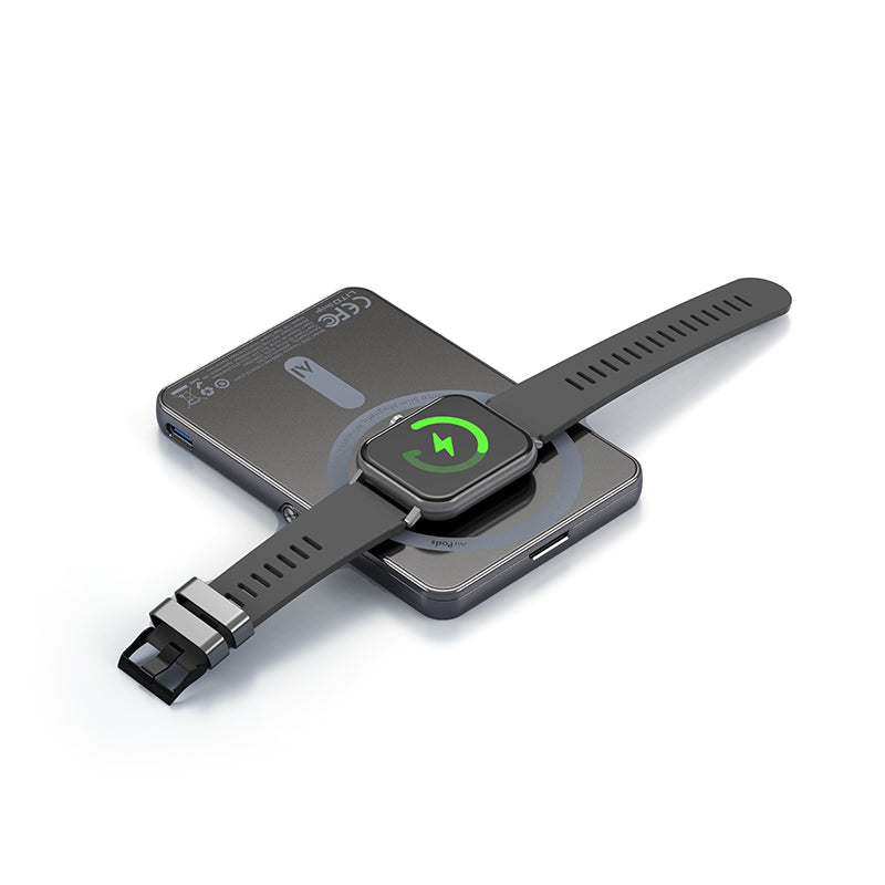 LITO LP03 Qi2 15W 5000mAh 5-in-1 Magnetic Power Bank - Black