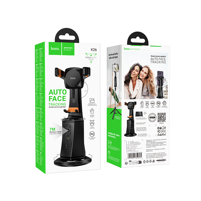 Hoco K26 Smart Face-Tracking Desktop Phone Gimbal - Black