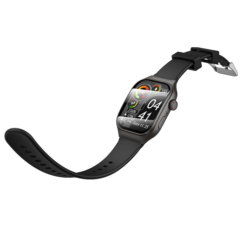 Hoco Y33 Curved-Screen Bluetooth Calling Smart Sports Watch - Black