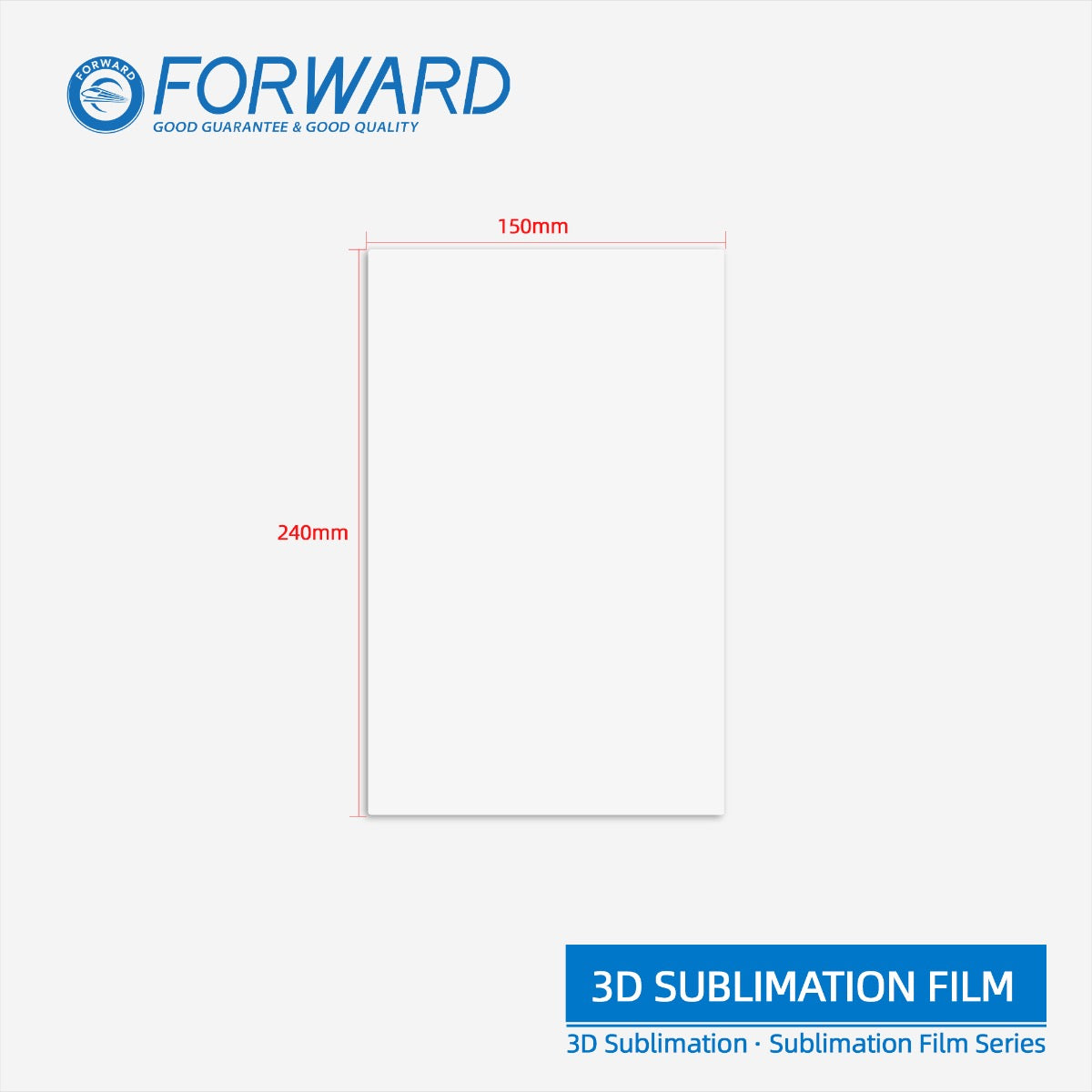 Forward 3D Custom Sublimation Film Standard - 50 Sheet Pack