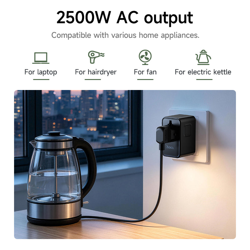 Hoco DC152 100W GaN Universal Travel Charger 3C1A - Black