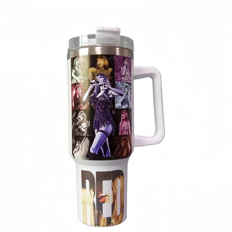 40 Oz Taylor Swift Water Bottle Vacuum Flask Insulated Cup Travel Stainless Steel