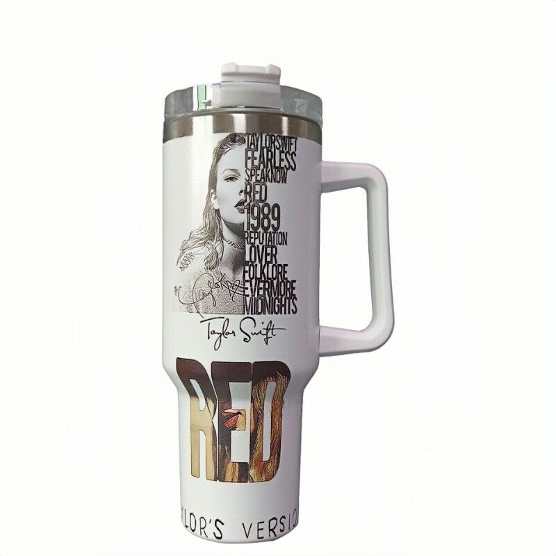 40 Oz Taylor Swift Water Bottle Vacuum Flask Insulated Cup Travel Stainless Steel