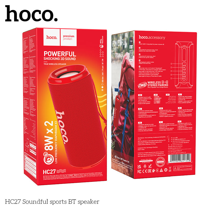 Hoco Bluetooth 5.3 Portable Wireless Speaker Vocal HC27