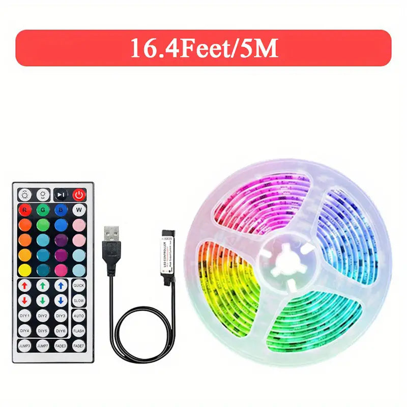 5M LED USB Strip Lights leRGB infrared 44 Key Controller Nightlight Decoration Living Room Christmas Party Bedroom Small Night Light
