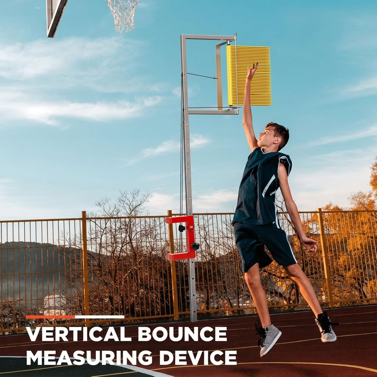 Wall Mounted Jump Test Tool, Outdoor Sports Vertical Test Jump Measurement Instrument, 4 Colors Available, Wall Mount, Basketball, High Jump Vertical Jump Tester