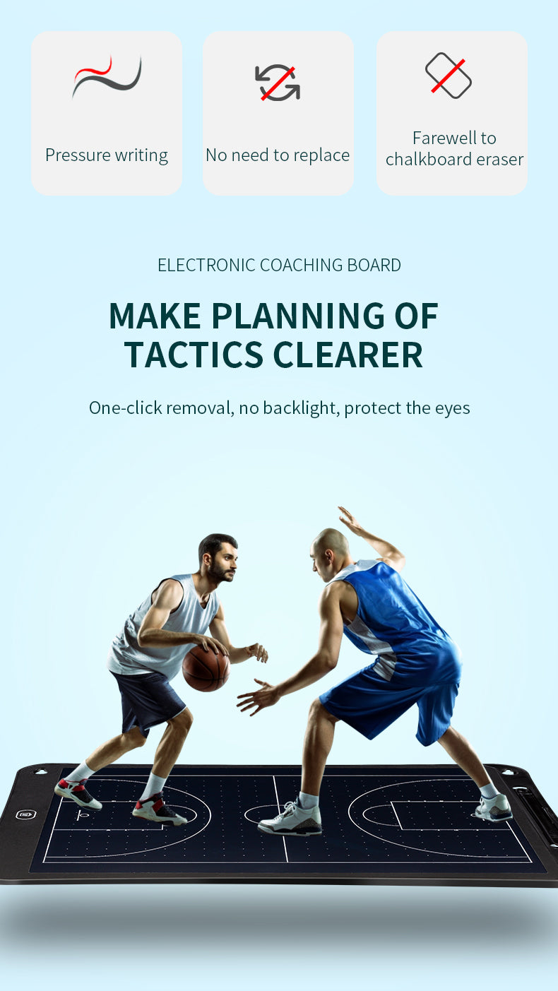 LCD basketball coaching board Electronic Training board soccer basketball training equipment 15/20 inches
