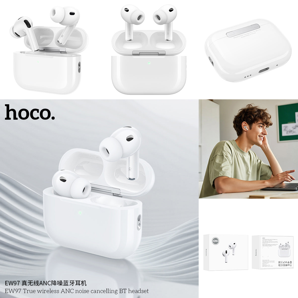 Hoco EW97 Bluetooth 6.0 earbud feature view