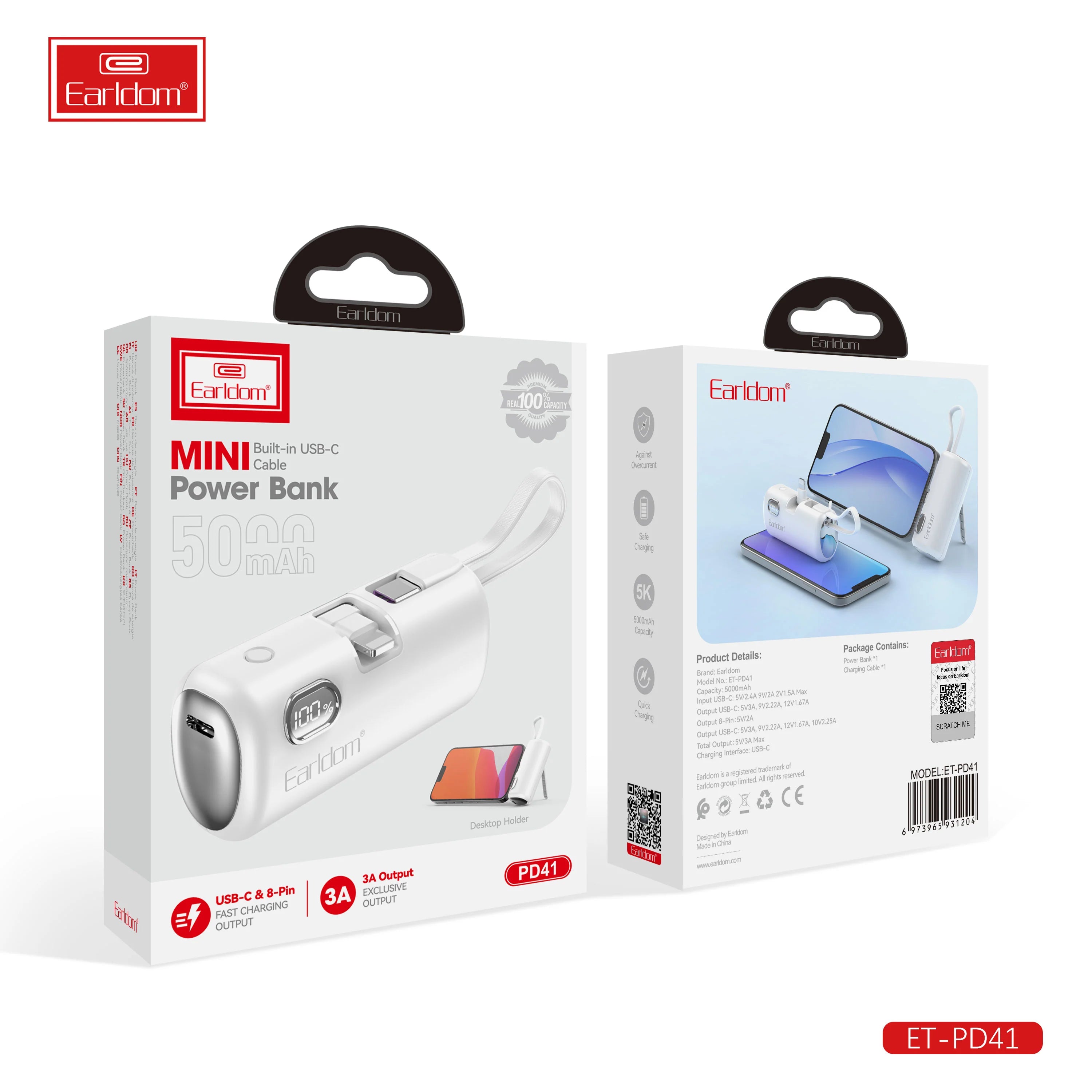Mini 5000 Mah 22.5 W  Powerbank PD41