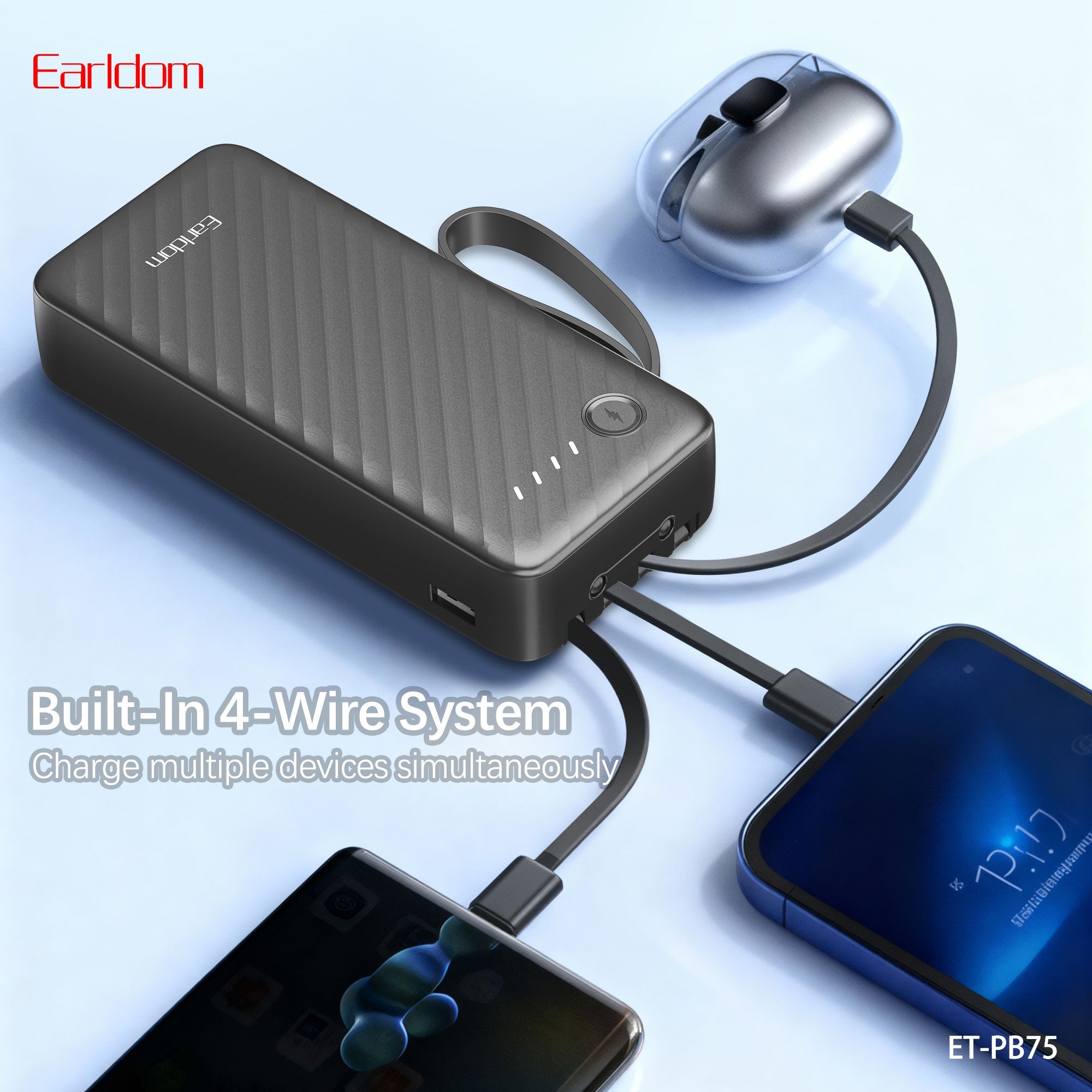 Earldom 20000Mah powerbank with cable