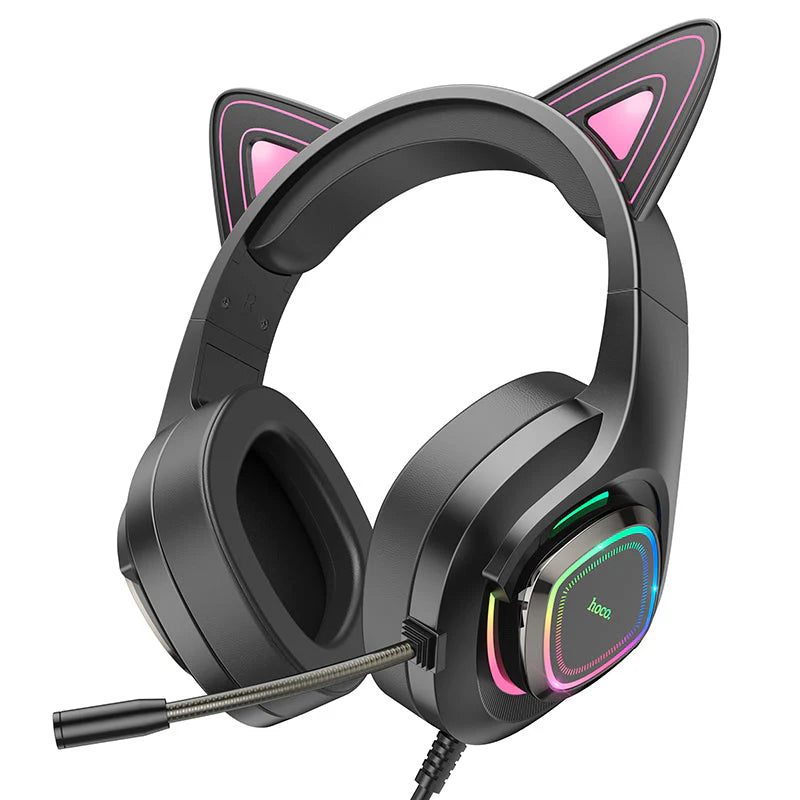 iTEQ Wired Cat Ear Gaming Headset With Microphone Adult Kids Gift for PC PS4 PS5 Nintendo Switch