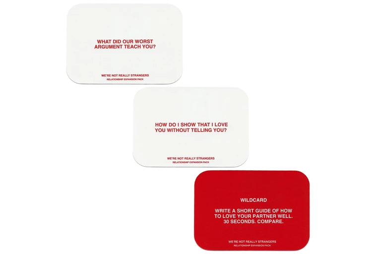 We're Not Really Strangers Card Game - RELATIONSHIP EXPANSION Pack (54 Cards and Wildcards) - Card Games - cards image 2