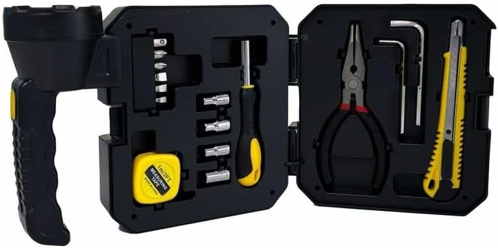 Multifunctional Solar Portable Lamp with Toolkit Dual Light Source, Solar Charging, Built-in Tool Set for Camping, Emergency, and Repairs