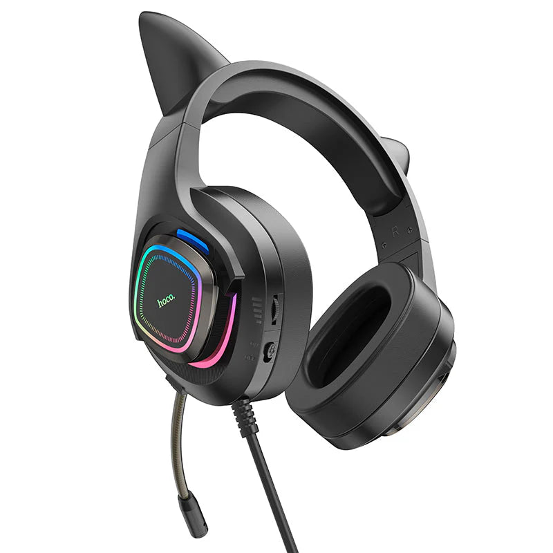 iTEQ Wired Cat Ear Gaming Headset With Microphone Adult Kids Gift for PC PS4 PS5 Nintendo Switch