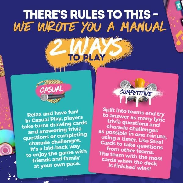 Throwback Lyrics - A 90's and 2000's Hip-Hop and R&B Music Party Game - Lyric Trivia and Charades