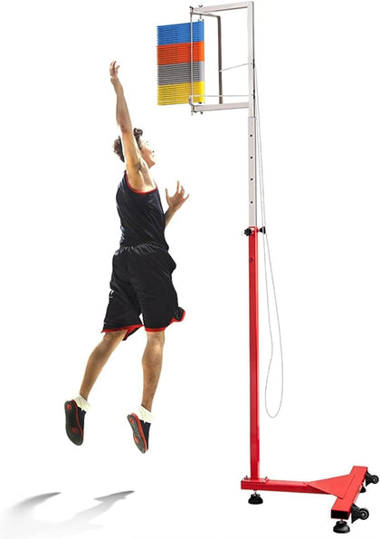 Floor Standing High Jump Training Equipment Vertical Test Jump Measurement Tester, Volleyball Spike Trainer Vertical Jump Tester Jump Measurement Test Stick Pole Tool,1.4-2.8M