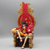 32cm One Piece Anime Figure Five Emperors Luffy Figurine Throne Sitting Posture Statue Collectble Decor Models Nika Luffy Toy Gk