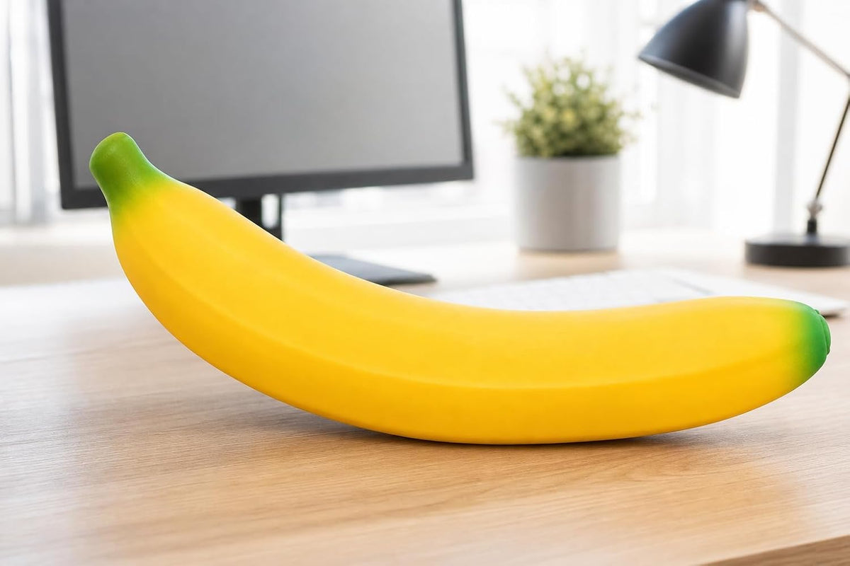 Giant Banana Squishy, 18Inch Jumbo Banana Stress Ball, High-Elastic Stretchable Soft Banana Squishy Squeezy,