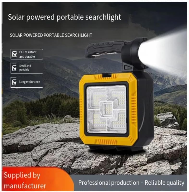 Multifunctional Solar Portable Lamp with Toolkit Dual Light Source, Solar Charging, Built-in Tool Set for Camping, Emergency, and Repairs