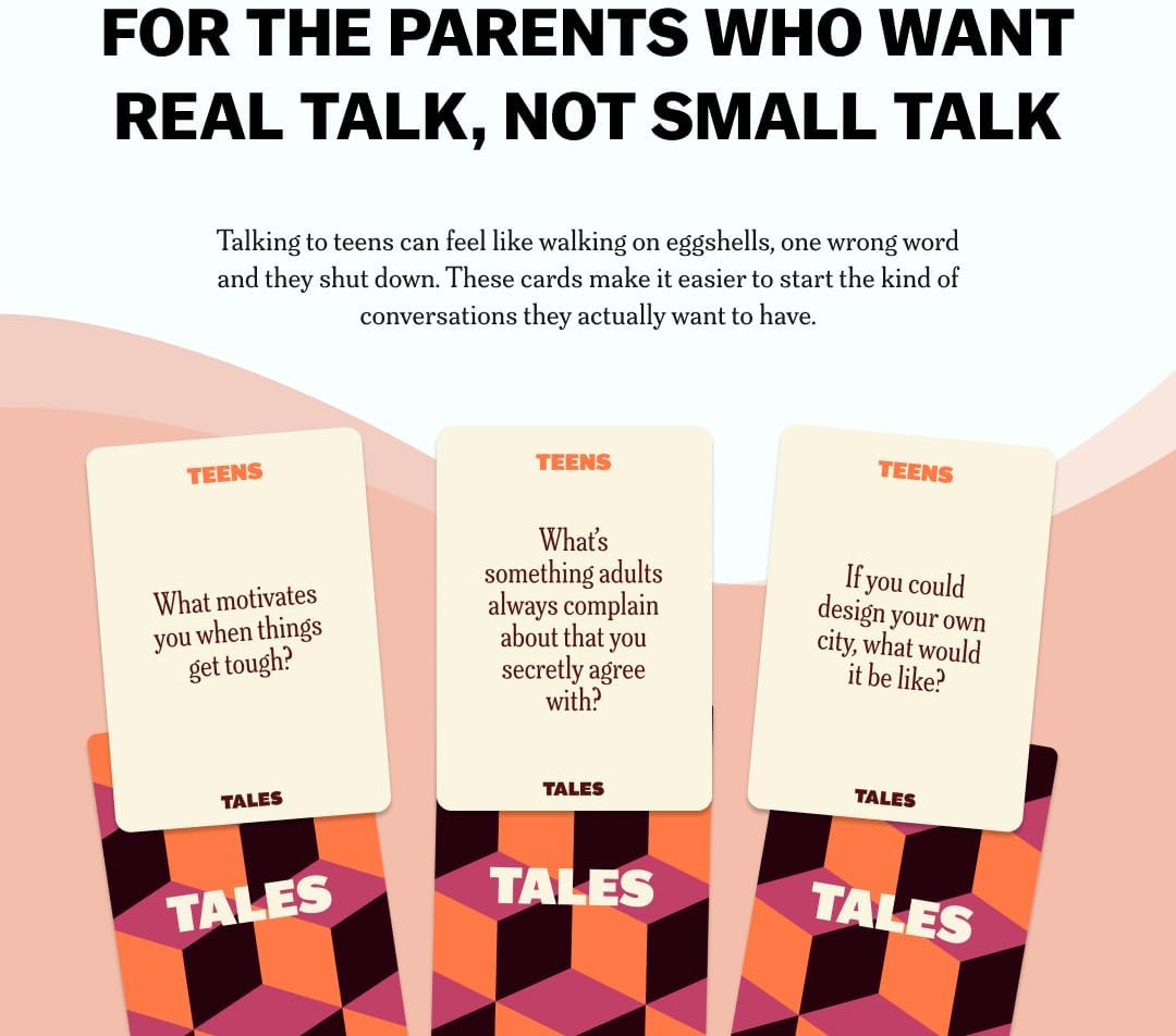 TALES 150 Conversation Cards, Teens Edition, Road Trip Game, Family Bonding