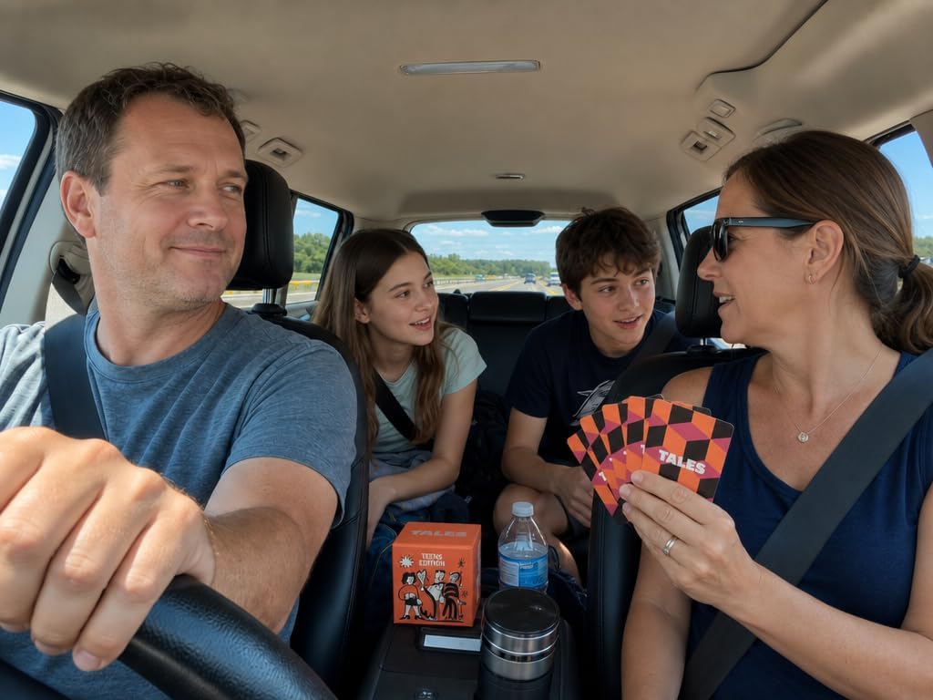 TALES 150 Conversation Cards, Teens Edition, Road Trip Game, Family Bonding