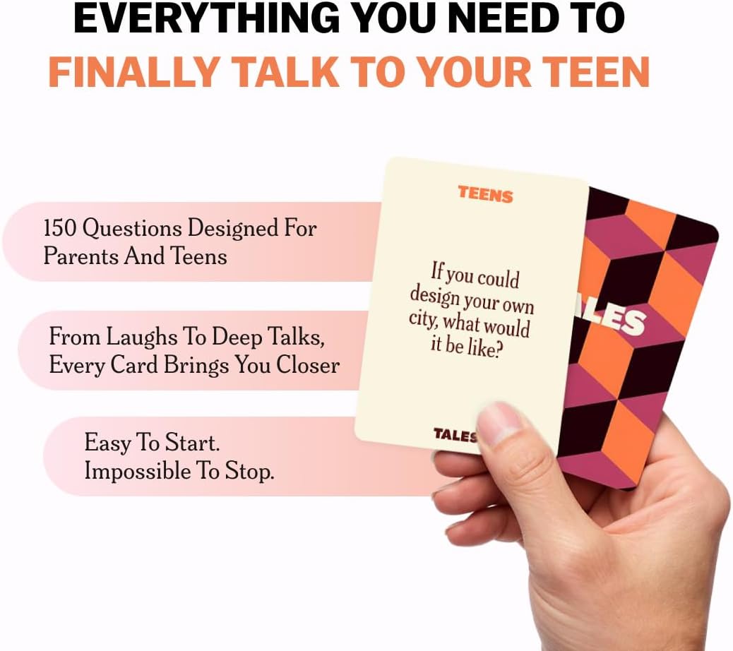 TALES 150 Conversation Cards, Teens Edition, Road Trip Game, Family Bonding