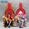 32cm One Piece Anime Figure Five Emperors Luffy Figurine Throne Sitting Posture Statue Collectble Decor Models Nika Luffy Toy Gk