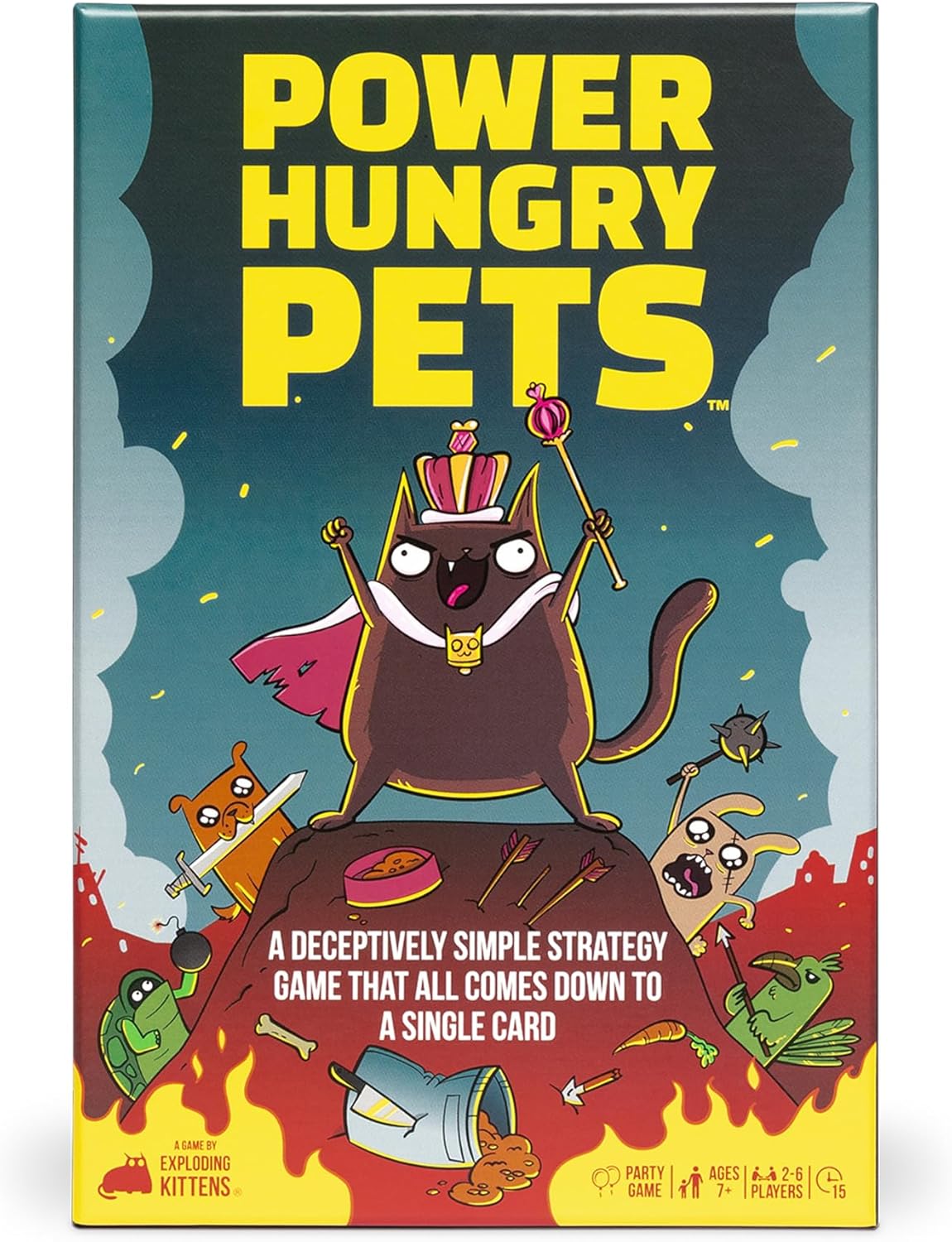 Exploding Kittens Power Hungry Pets: Strategic Card Game