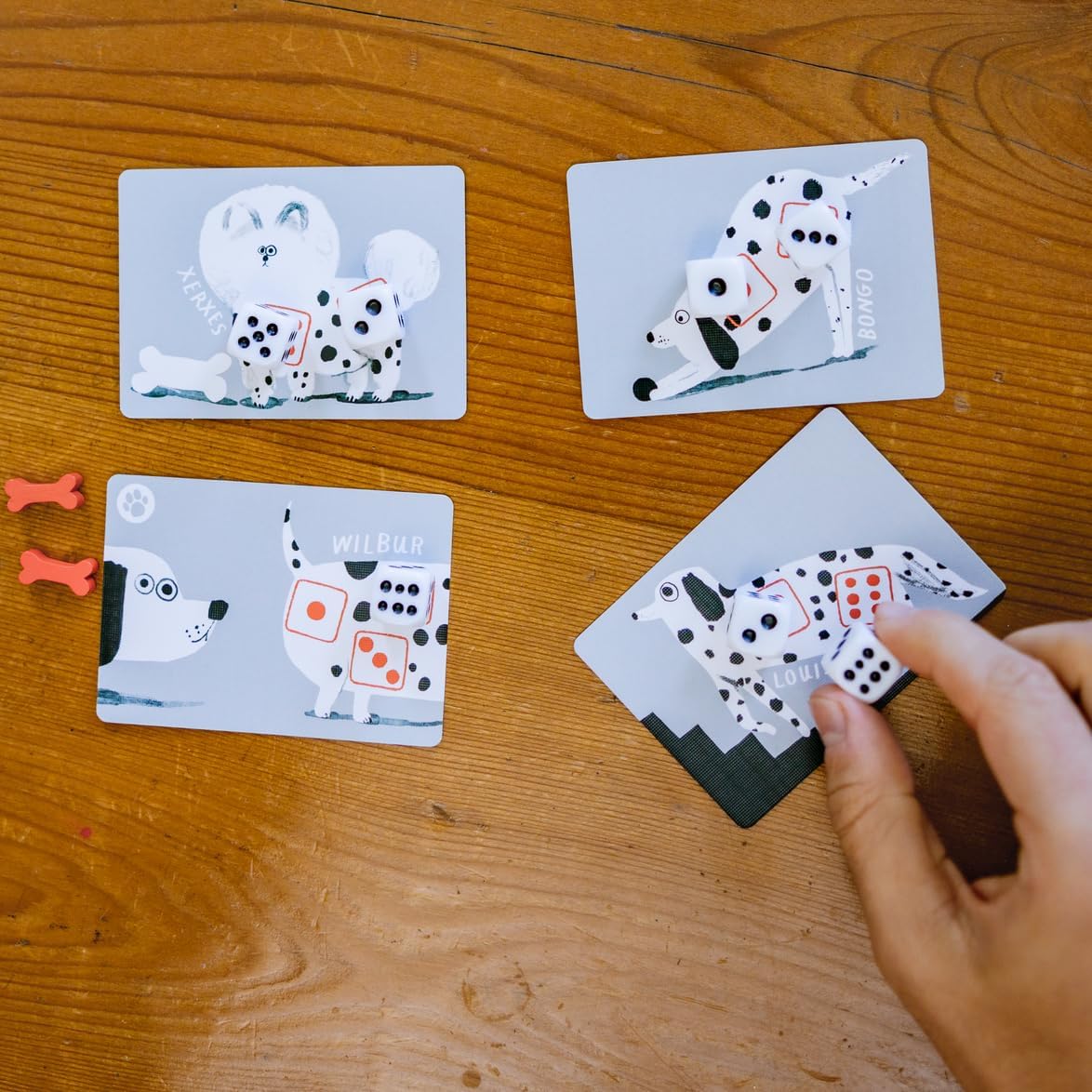 Dalmatian Board Game Spots Gambling Dog Dice Luck Casual Party Educational Toy Card
