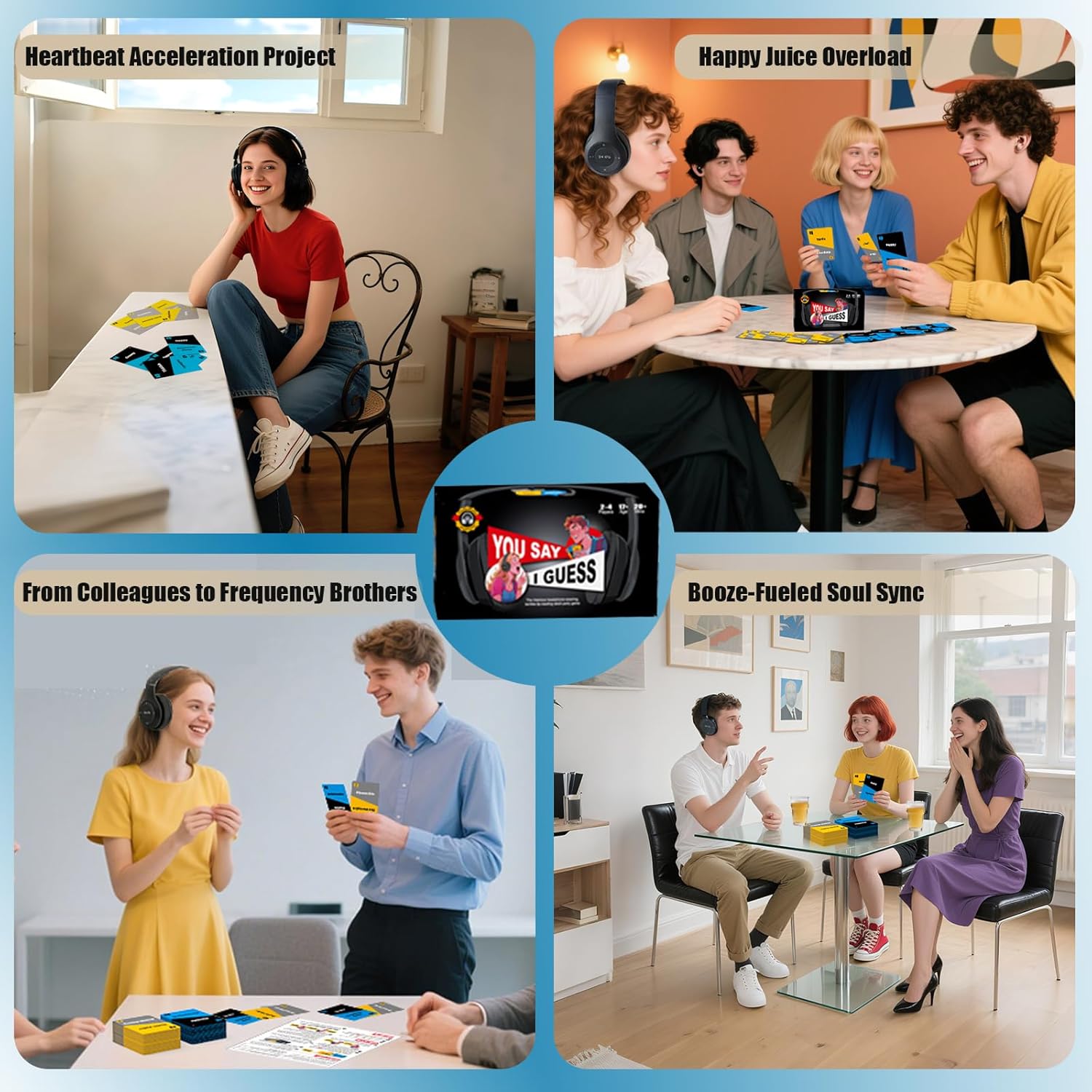 You Say I Guess: Lip Reading Party Game for Adults 17+ - Portable Card Game with 100 Cards & 40K+ Combos  Travel-Friendly for BBQs & Game Nights