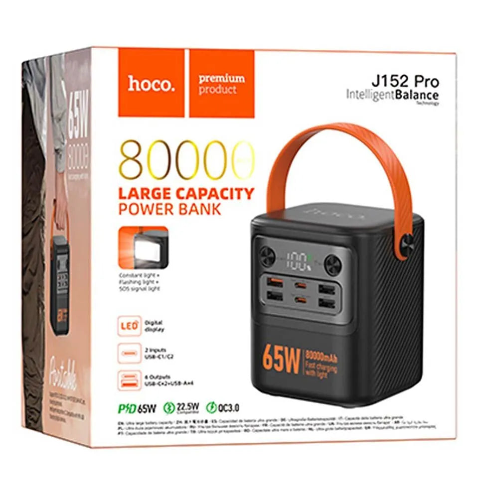 Hoco Power bank  PD65W 80000mAh for laptop phone table