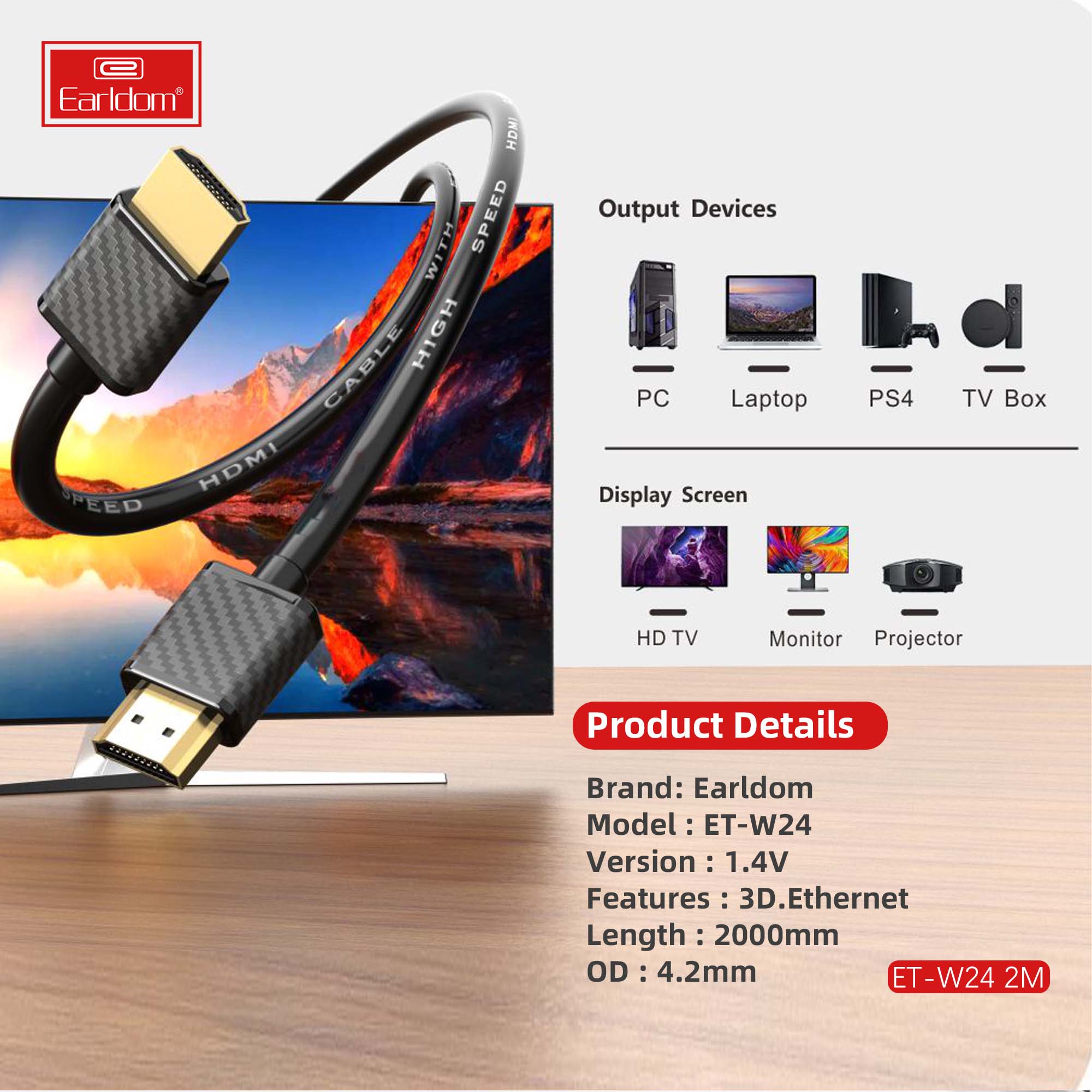4K HDMI Cable w24