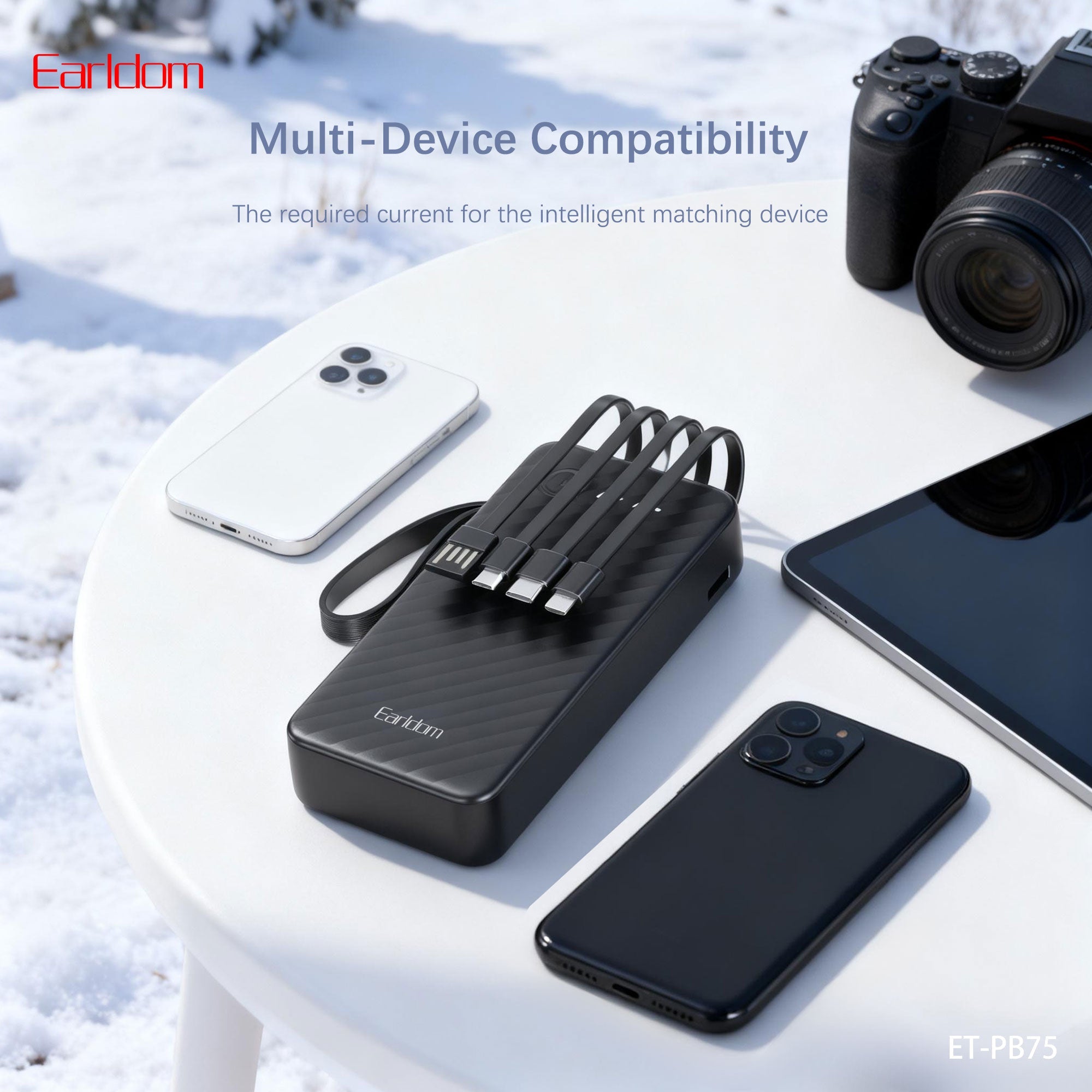 Earldom 20000Mah powerbank with cable