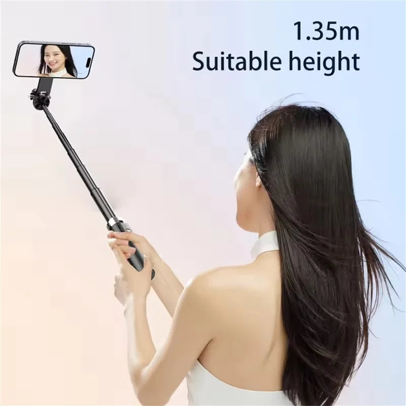 P135 Magnetic Selfie Stick Tripod 1.34m with Bluetooth Remote