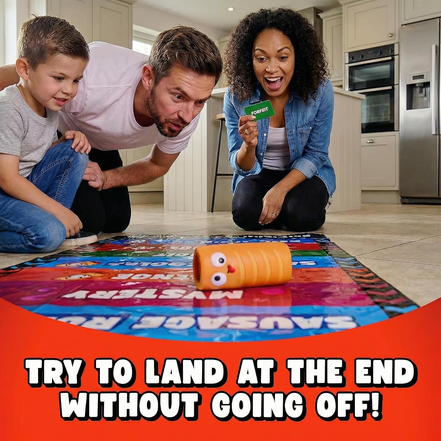 Sausage Roll Board Game - Silly Team Challenge for Kids, Teens & Adults