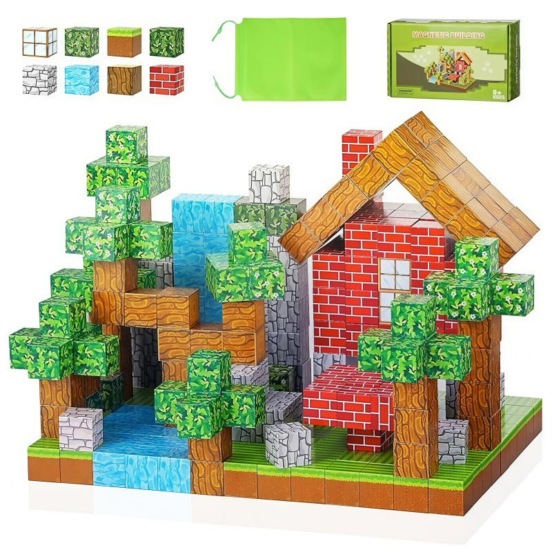 Forest Creative DIY Cube Building Set - 100 Pieces